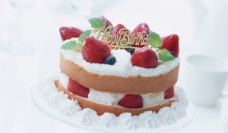 草莓奶油 生日蛋糕图片