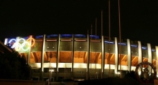 奥运体育馆夜景图片