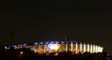 奥运体育馆夜景图片