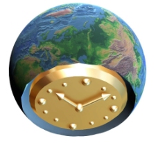 时钟地球图片