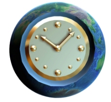 时钟地球背景图片