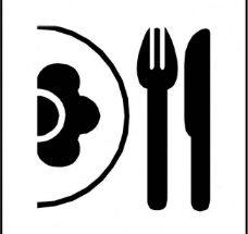 标识图形西餐餐具图形标识图片