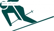 滑雪标识图片